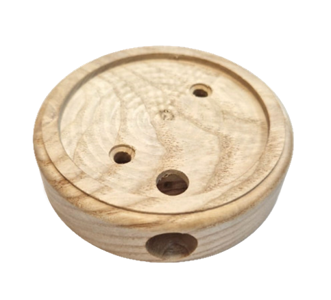 Рамка плоская под трубу, 1 пост, Vintage-brass, ясень, VB-L1