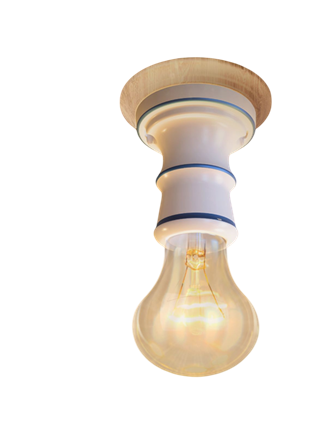 Светильник керамический, декор голубой, Tadorna, СКНП-03 - фото 109434