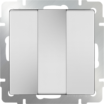 Выключатель трехклавишный (белый) W1130001 - фото 16531