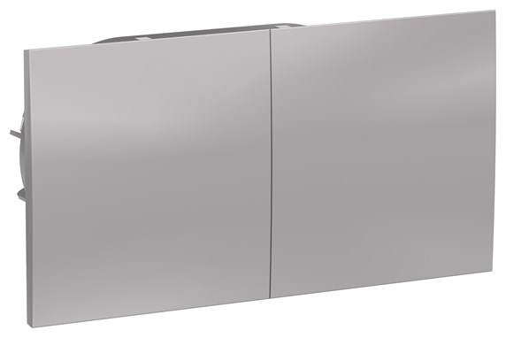 Алюминий Розетка с/з двойная, со шторками, с крышкой, 16А, в сборе Systeme Electric AtlasDesign ATN000328 - фото 74108