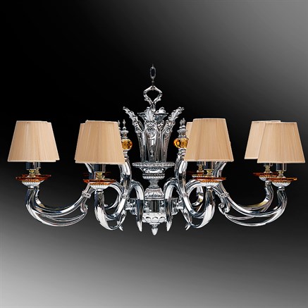Люстра 8-ти рожковая с абажуром 8*14-08N/34008/8А - фото 94567