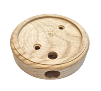 Рамка плоская под трубу, 1 пост, Vintage-brass, ясень, VB-L1