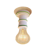 Светильник керамический, декор зеленый, Tadorna, СКНП-02