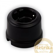 Розетка керамическая Матовая черная, Retrika RS-80009