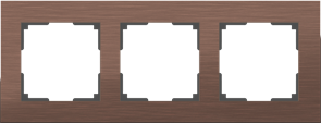 Рамка на 3 поста (коричневый алюминий) WL11-Frame-03