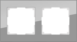 Рамка на 2 поста (серый,стекло) W0021115