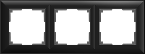 Рамка на 3 поста (черный матовый) W0032208