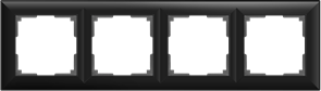 Рамка на 4 поста (черный матовый) W0042208