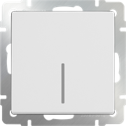 Выключатель одноклавишный с подсветкой(белый) W1110101