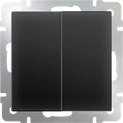 Выключатель двухклавишный (черный матовый)  W1120008