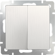 Выключатель двухклавишный проходной (перламутровый рифленый) W1122013