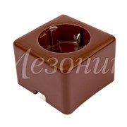 Розетка фарфоровая квадратная коричневая Мезонин GE80301-04