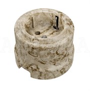 Ретро розетка электрическая фарфоровая, Дворцовый мрамор , серия "Аврора", Мезонин GE70302-19