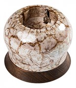 Ретро розетка керамическая с заземлением Мрамор "Фаберже" BIRONI