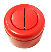 Выключатель ретро пластиковый 2-х клавишный Красный, INTERIOR ELECTRIC