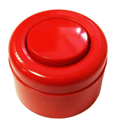 Выключатель ретро пластиковый Красный 1-клавишный, INTERIOR ELECTRIC