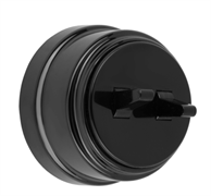 Ретро выключатель 2х-тумблерный, пластик, черный , Bylectrica А56-2214 черный