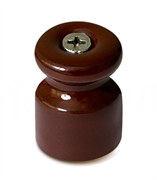 Изолятор  с саморезом фарфоровый коричневый Мезонин GE70027-04