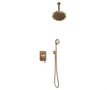 10138/1F Комплект для душа встраиваемый без излива лейка с потолка (душ ЦВЕТОК) WINDSOR, Bronze de Luxe