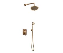 10138F Комплект для душа встраиваемый без излива (душ ЦВЕТОК) WINDSOR, Bronze de Luxe
