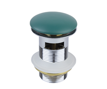 1001/1G Донный клапан зеленый с переливом (керамическая крышка), Bronze de Luxe