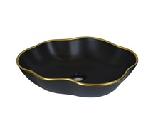 1395 Раковина-чаша Black Orchid, 500х380х130 мм, цвет черный, Bronze de Luxe