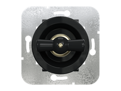 Выключатель ретро поворотный, встраиваемый, пластик, черный, ЛАХТА "Оптима" МезонинЪ GE3540*-05