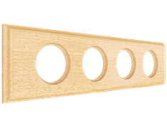Рамка 4х-местная деревянная для скрытой установки, форма - прямоугольник, цвет - бук натуральный, серия Лахта, коллекция "СенатЪ", МезонинЪ, GE70864-25