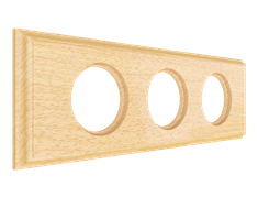 Рамка 3х-местная деревянная для скрытой установки, форма - прямоугольник, цвет - без тонировки, серия Лахта, коллекция "СенатЪ", МезонинЪ, GE70863-00