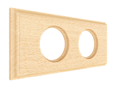 Рамка 2х-местная деревянная для скрытой установки, форма - прямоугольник, цвет - бук натуральный, серия Лахта, коллекция "СенатЪ", МезонинЪ, GE70862-25