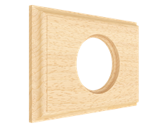 Рамка 1-местная деревянная для скрытой установки, форма - прямоугольник, цвет - без тонировки, серия Лахта, коллекция "СенатЪ", МезонинЪ, GE70861-00
