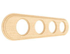 Рамка 4х-местная деревянная для скрытой установки, форма - овал, цвет - бук натуральный, серия Лахта, коллекция "СенатЪ", МезонинЪ, GE70844-25