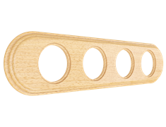 Рамка 4х-местная деревянная для скрытой установки, форма - овал, цвет - без тонировки, серия Лахта, коллекция "СенатЪ", МезонинЪ, GE70844-00