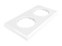 Рамка 2х-местная пластиковая для скрытой установки, прямоугольник, цвет - белый, серия ЛАХТА, МезонинЪ, GE35722-01