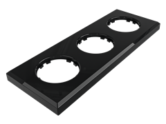 Рамка 3х-местная пластиковая для скрытой установки, прямоугольник, цвет - черный, серия ЛАХТА, МезонинЪ, GE35723-05