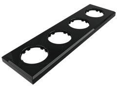 Рамка 4х-местная пластиковая для скрытой установки, прямоугольник, цвет - черный, серия ЛАХТА, МезонинЪ, GE35724-05