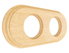 Рамка 2х-местная деревянная для скрытой установки, форма - овал, цвет - бук натуральный, серия Лахта, коллекция "СенатЪ", МезонинЪ, GE70842-25