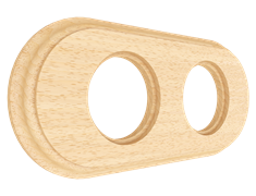 Рамка 2х-местная деревянная для скрытой установки, форма - овал, цвет - без тонировки, серия Лахта, коллекция "СенатЪ", МезонинЪ, GE70842-00