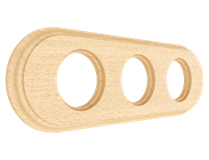 Рамка 3х-местная деревянная для скрытой установки, форма - овал, цвет - бук натуральный, серия Лахта, коллекция "СенатЪ", МезонинЪ, GE70843-25