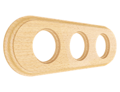 Рамка 3х-местная деревянная для скрытой установки, форма - овал, цвет - без тонировки, серия Лахта, коллекция "СенатЪ", МезонинЪ, GE70843-00