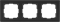 Рамка на 3  поста (черный) W0031808 - фото 16428