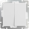 Выключатель двухклавишный проходной (белый) W1122001 - фото 16513