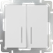 Выключатель двухклавишный с подсветкой (белый) W1120101 - фото 16520