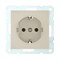 Розетка Бежевая с з/к без защитных шторок LK60 LK STUDIO 863101