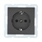 Розетка Черная с з/к без защитных шторок LK60 LK STUDIO 863108