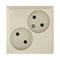 Розетка двойная Бежевый без з/к с защитными шторками LK60 LK STUDIO 863601
