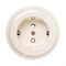Розетка ретро фарфоровая CILINDRO Белая Мезонин GE90301-01