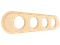 Рамка 4х-местная деревянная для скрытой установки, форма - овал, цвет - бук натуральный, серия Лахта, коллекция "СенатЪ", МезонинЪ, GE70844-25