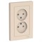 Беж Розетка б/з двойная, 16А, в сборе Systeme Electric AtlasDesign ATN000220 - фото 74127